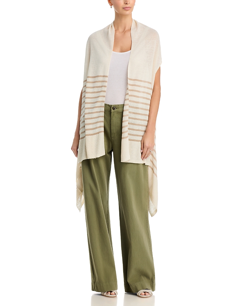 Majestic Filatures Linen Sleeveless Cardigan · OS