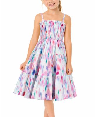 Girls' Lila Dress Printed Tiered Smocked Dress - Little Kid, Big Kid