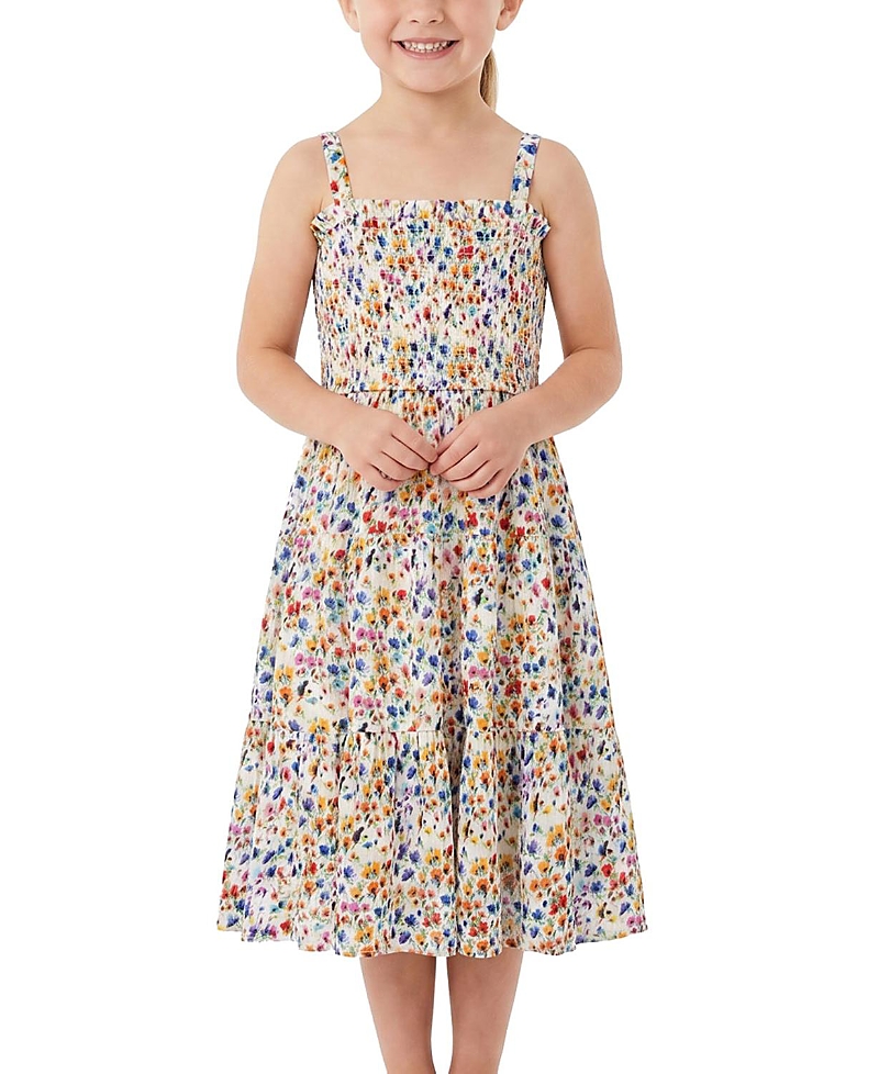Change of Scenery Girls' Lila Dress Printed Tiered Smocked Dress - Little Kid, Big Kid