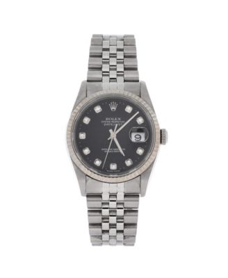  Oyster Perpetual Datejust Automatic Watch in Stainless Steel and White Gold with Diamond Markers 36mm
