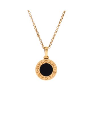  Bvlgari Bvlgari Pendant Necklace 18K Gold with Onyx, 16.25"