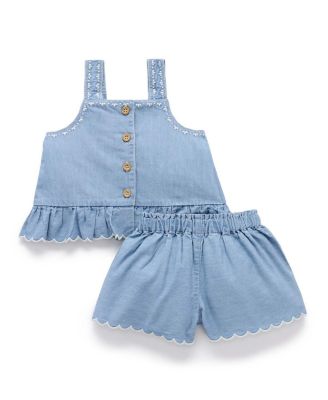  Girls' Chambray Denim Set - Baby, Little Kids