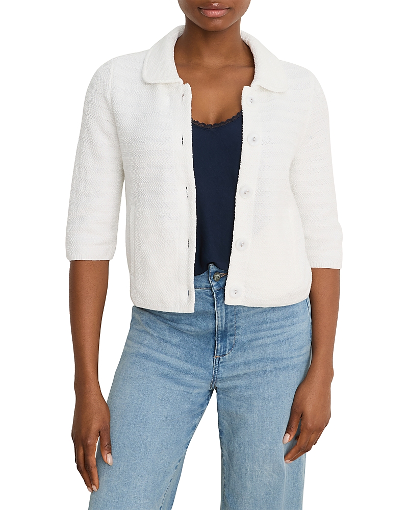 Nic+Zoe Elbow Sleeve Textured Knit Jacket