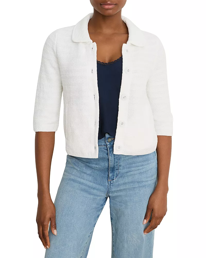 Nic+Zoe Elbow Sleeve Textured Knit Jacket