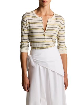 Striped Cardigan Sweater 