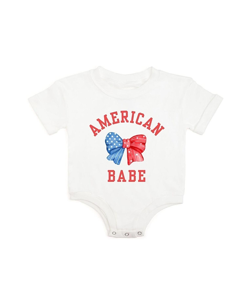 Sweet Wink Girls' American Babe Short Sleeve Romper - Baby