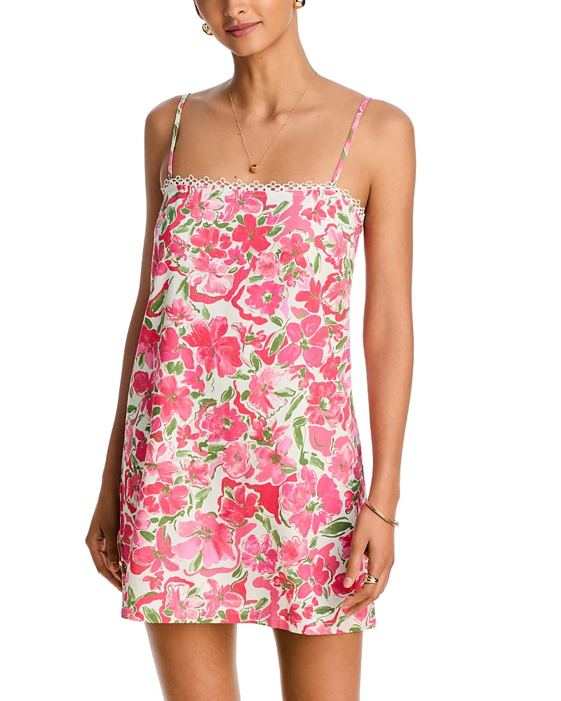 Aqua Floral Shift Mini Dress - Exclusive