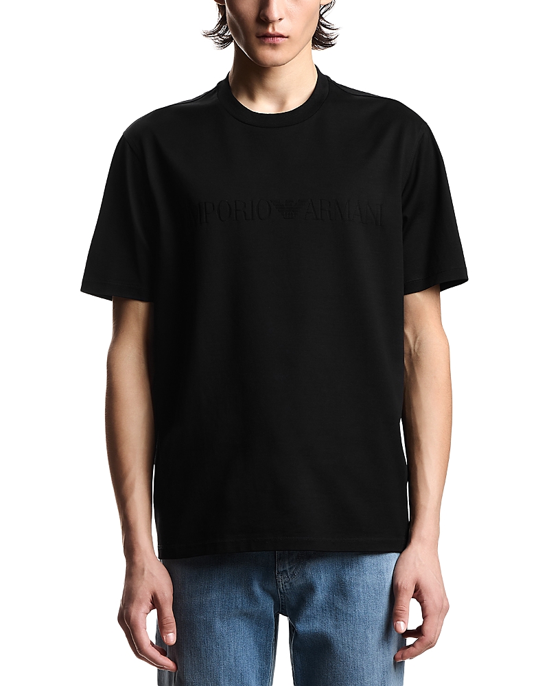 Emporio Armani Essential Cotton T Shirt with Jacquard Logo