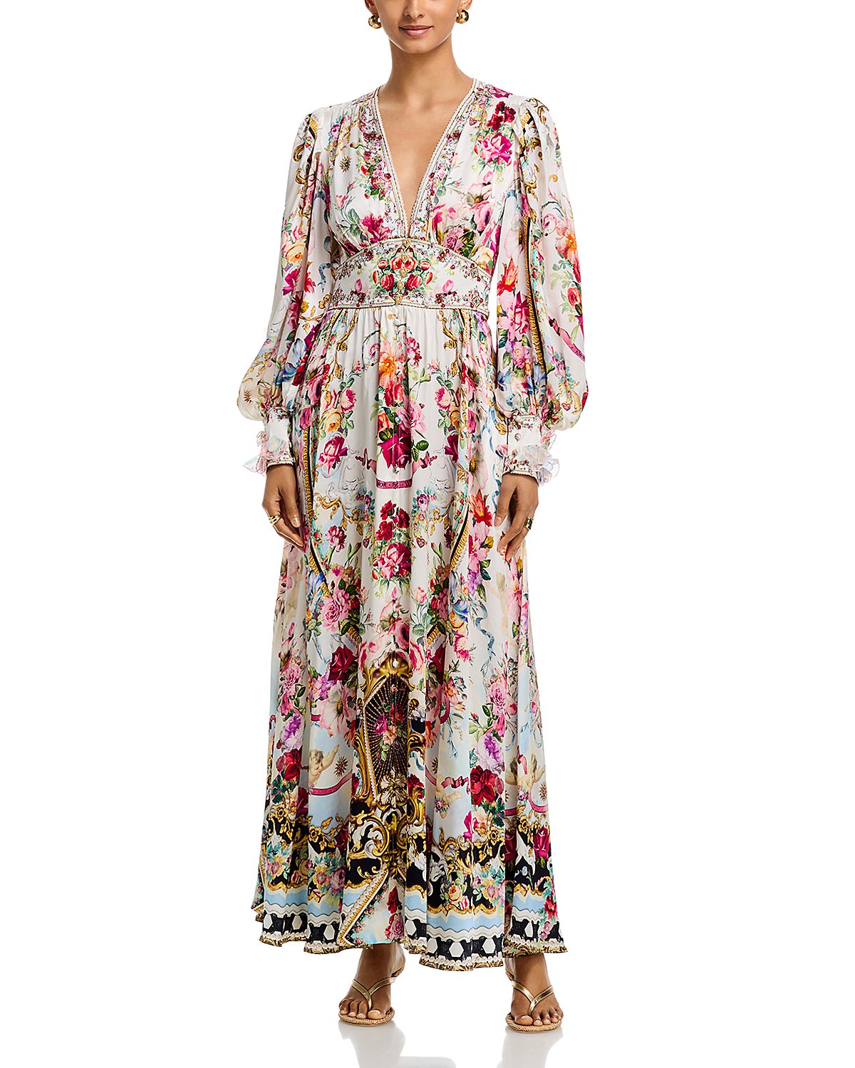Camilla Silk Shaped Waistband Dress