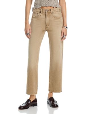 Ash High Rise Boyfriend Ankle Jeans in Khaki