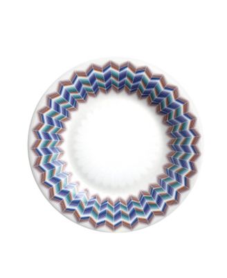  Zig Zag White Bread or Butter Plate, Set of 2