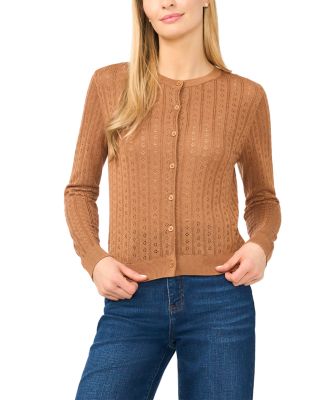 Valerie Pointelle Stitch Cardigan Sweater