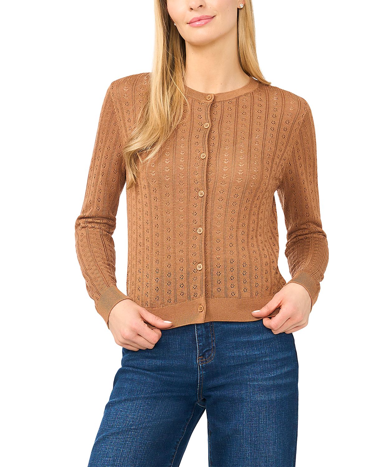 Ted Baker Valerie Pointelle Stitch Cardigan Sweater