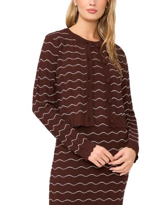 Sherry Scallop Ripple Cardigan Sweater