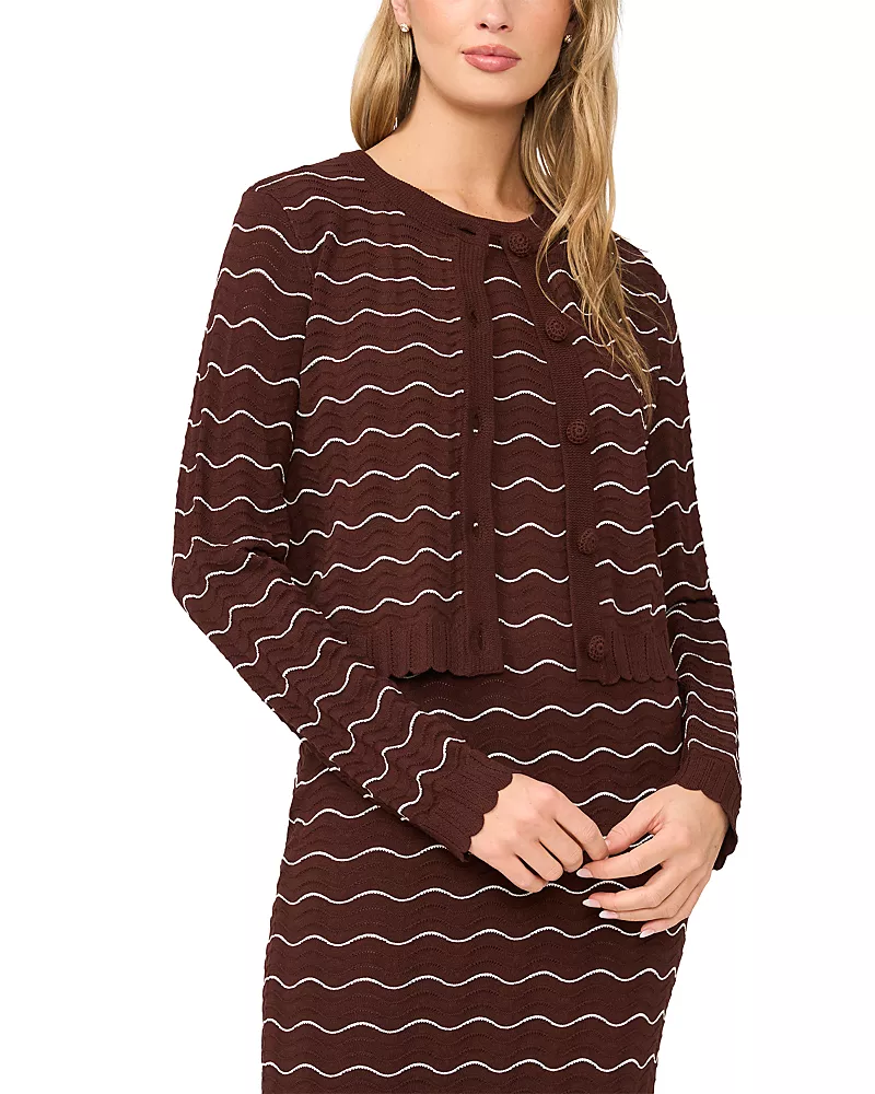 Ted Baker Sherry Scallop Ripple Cardigan Sweater