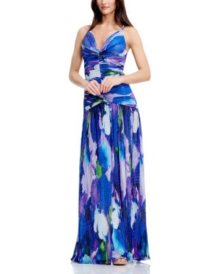 dress the population electric blue Sleeveless Deep V Neck Ruched A Line Dress Rochester Home - Black upto70all Color:Cinderella Blue AB This electric blue sleeveless