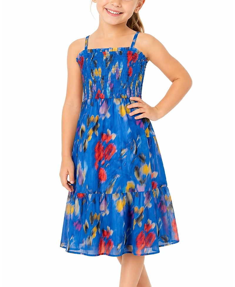 Change of Scenery Girls' Lila Poplin Tiered Smocked Dress - Little Kid, Big Kid