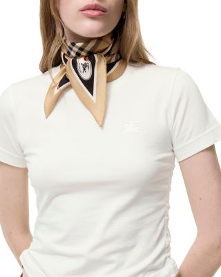 Losange Check Knight Stamp Silk Scarf