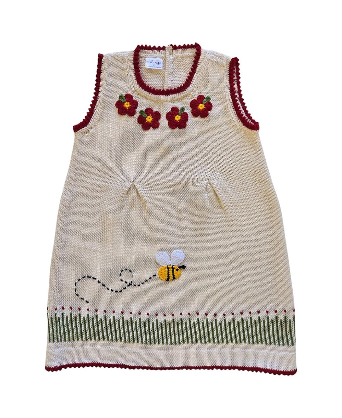 Melange Collection Girls' Knit Bumblebee Garden Dress - Baby, Little Kid
