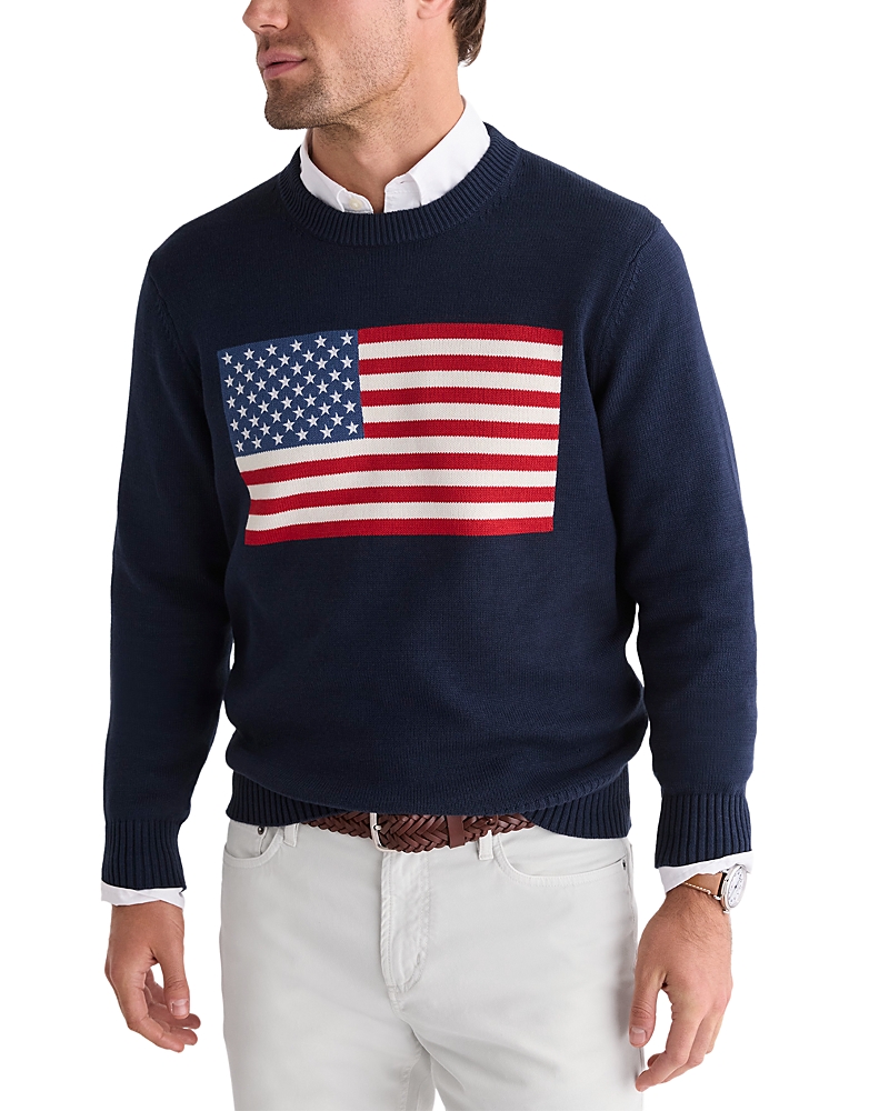 Vineyard Vines American Flag Crewneck Sweater