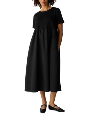 Eileen Fisher Short Sleeve Midi Dress