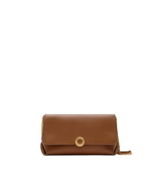  Leather Chain Strap Clutch