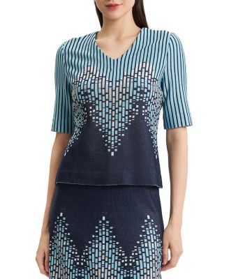 Linear Ombre Soft Knit Top