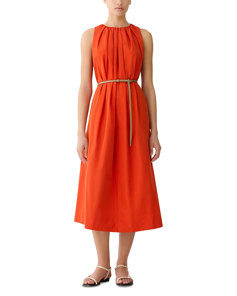Lafayette 148 New York Belted Pleated Dress