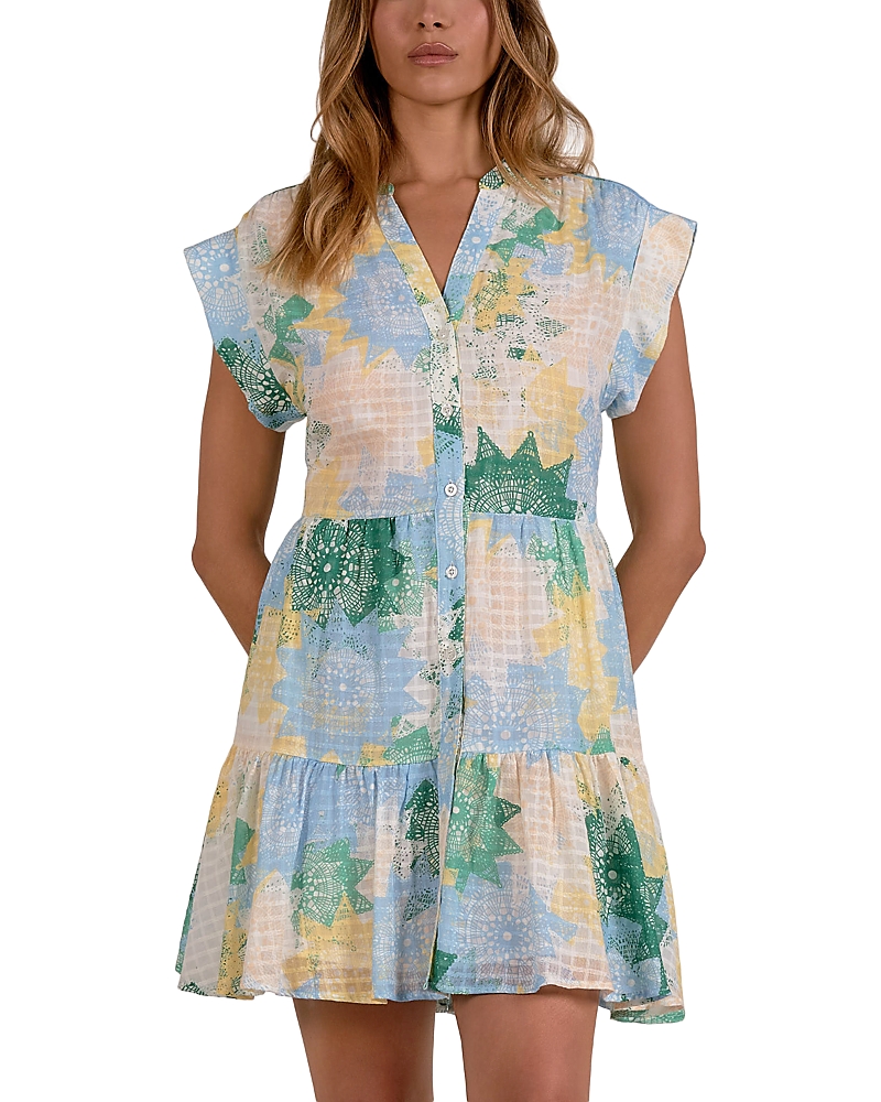 Elan Cap Sleeve Tiered Dress