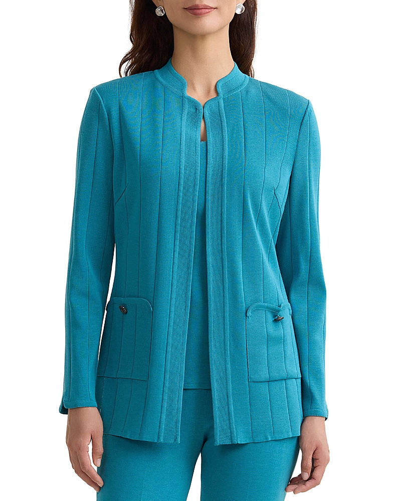 Ming Wang Plus Size Multi-Texture Knit Jacket