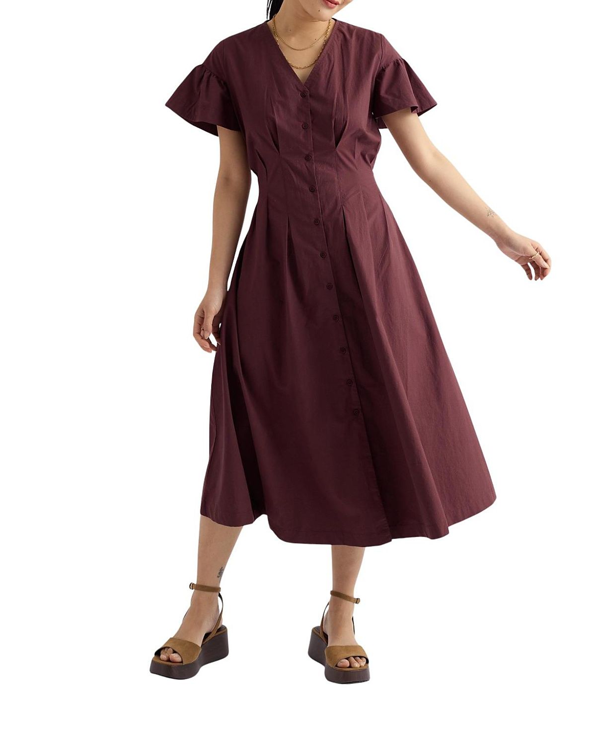 Seasalt Cornwall Kerthen Woods Poplin Midi Dress