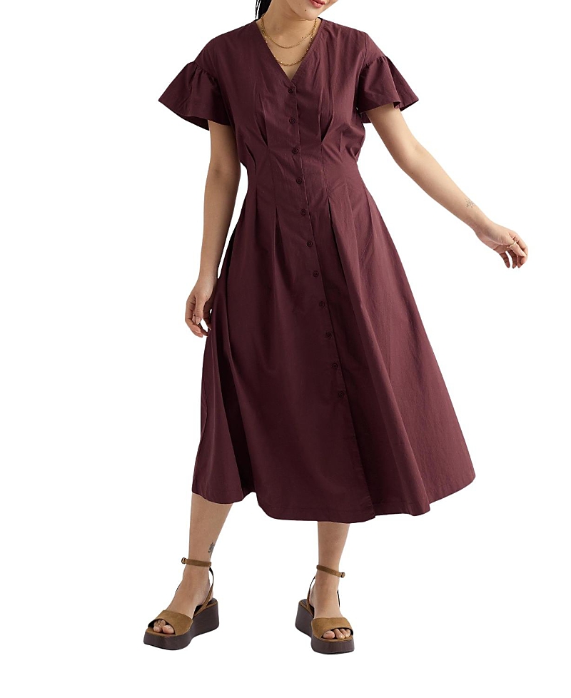 Seasalt Cornwall Kerthen Woods Poplin Midi Dress