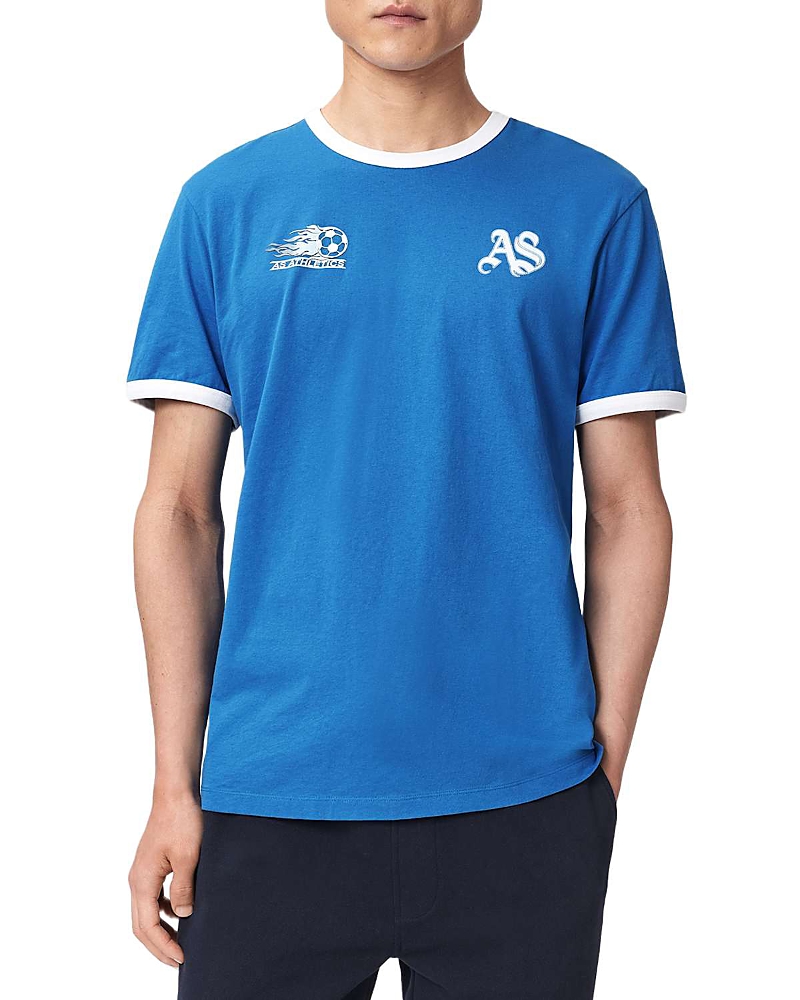 Allsaints Azzurri Logo Graphic Ringer T-Shirt