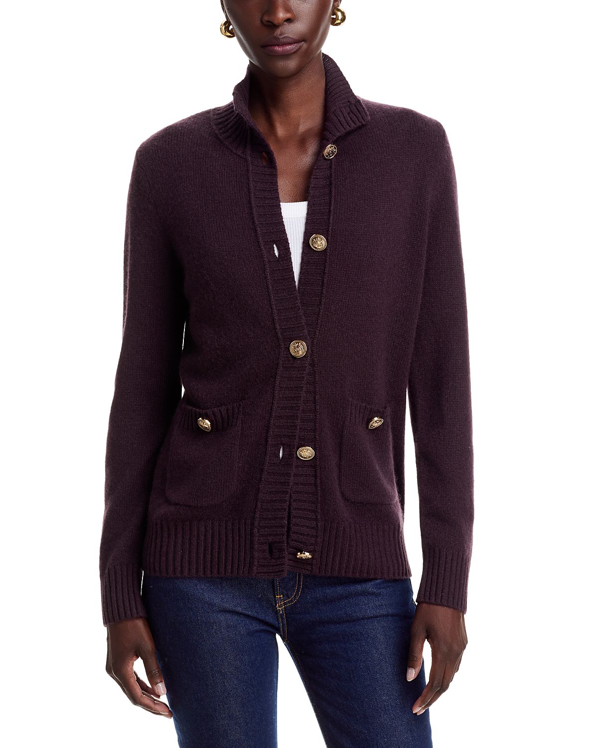 C by Bloomingdale's Cashmere Rib Knit Cardigan - Exclusive