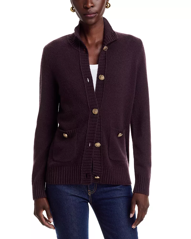 C by Bloomingdale's Cashmere Rib Knit Cardigan - Exclusive