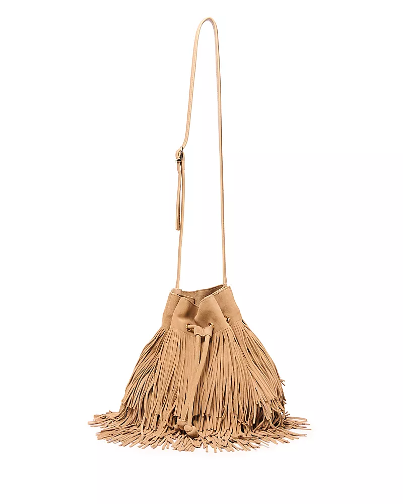 Simkhai Marena Fringed Suede Shoulder Bag