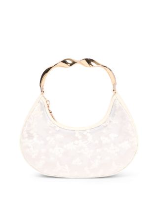 Nixi Floral Embroidered Mesh Handbag