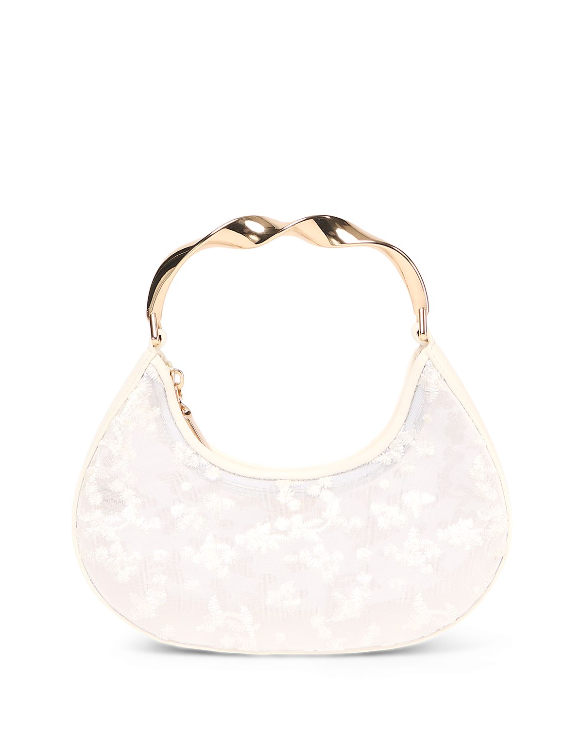 Simkhai Nixi Floral Embroidered Mesh Handbag