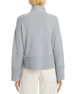 100% Cashmere Boxy Mock Neck Sweater - Exclusive - thumbnail 7