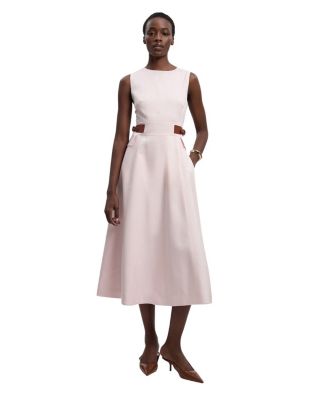 Petite Tailored Linen Full Midi Dress