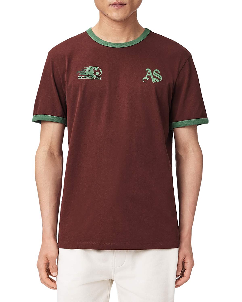 Allsaints Partida Logo Graphic Ringer T-Shirt