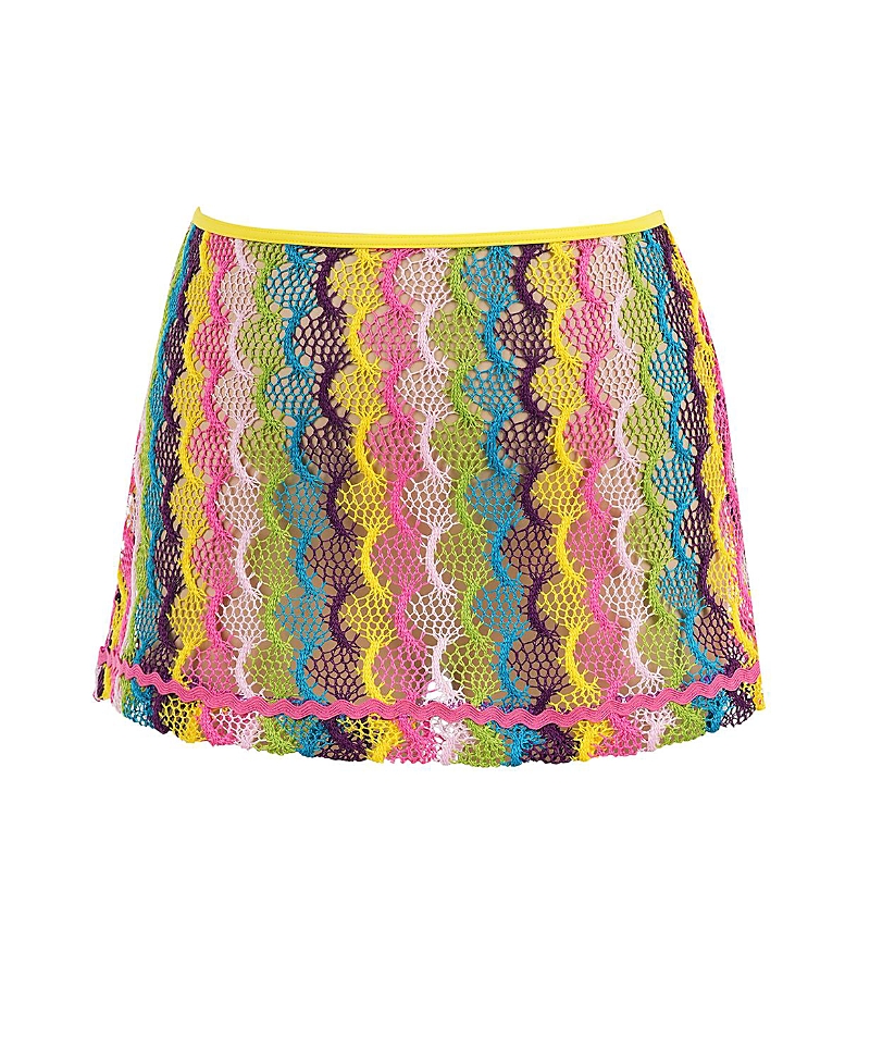 Nessi Byrd Girls' Crochet Knit Flare with Wavy Pattern Skirt - Little Kid, Big Kid