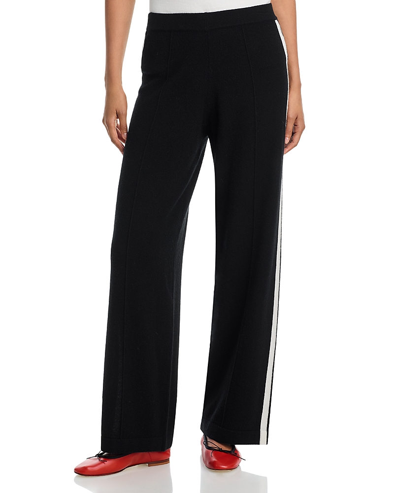 Aqua Cashmere Athletic Stripe Wide Leg Pants - Exclusive