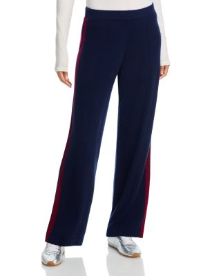 Aqua Cashmere Athletic Stripe Wide Leg Pants - Exclusive
