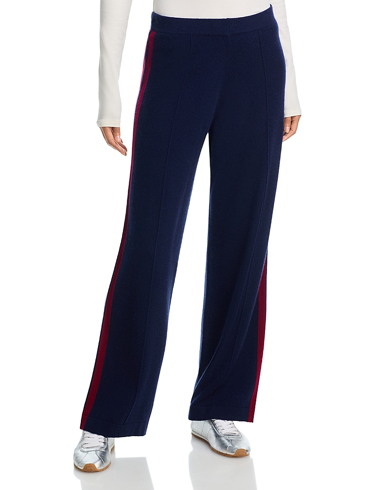 Aqua Cashmere Athletic Stripe Wide Leg Pants - Exclusive