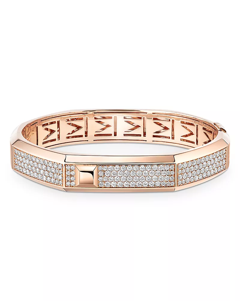 Messika 18K Gold Moderniste Diamond Pave Bangle Bracelet, 2.20 tcw
