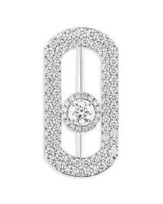 18K Gold So Move Diamond Pin, 0.90 tcw