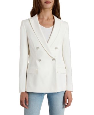 Caryn Double-Breasted Blazer in Cotton Stretch