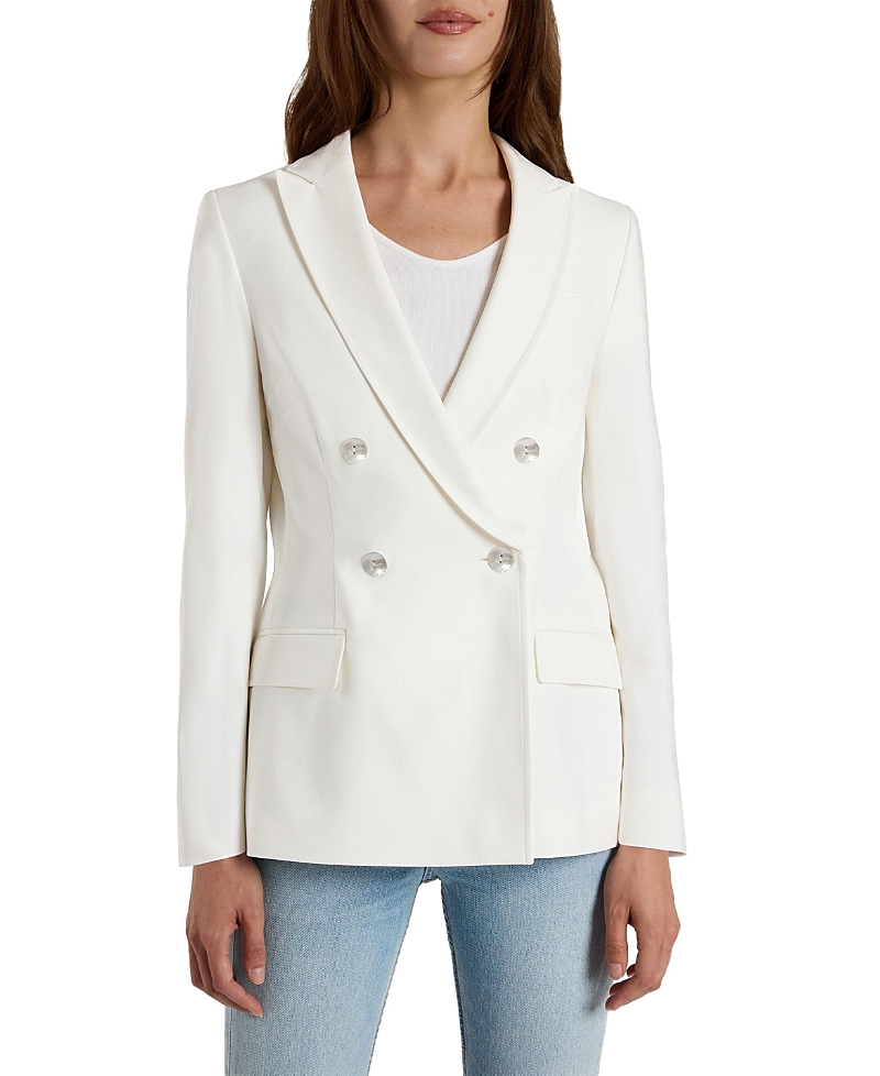 Santorelli Caryn Double-Breasted Blazer in Cotton Stretch