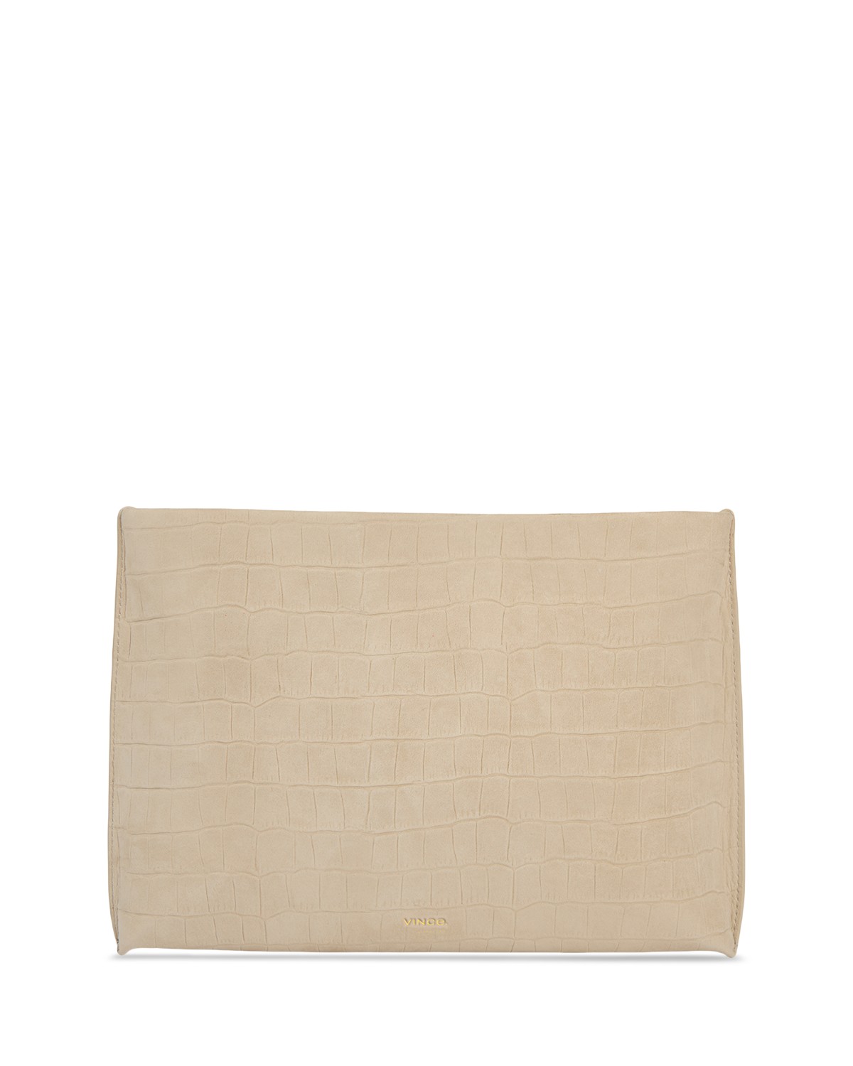 Vince Embossed Leather Pouch
